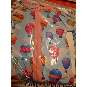 Bamboo Zippy Pink Blue Hot Air Balloons Double Zipper 12 To 18 Months